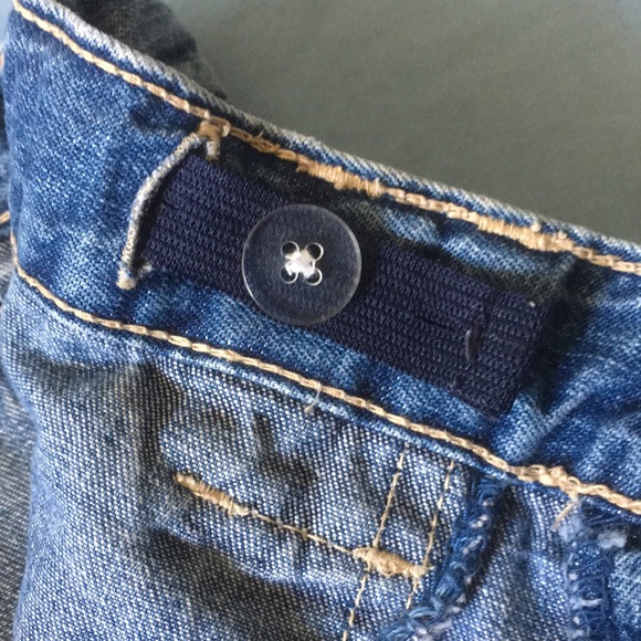 Circo Size L Girls Blue Denim Shorts Multiple Pockets Adjustable Waistband - Picture 8 of 9